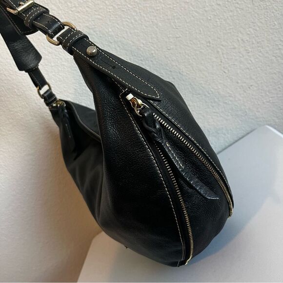 DOONEY & BOURKE Black Hobo Expandable Shoulder Bag - Picture 2 of 11